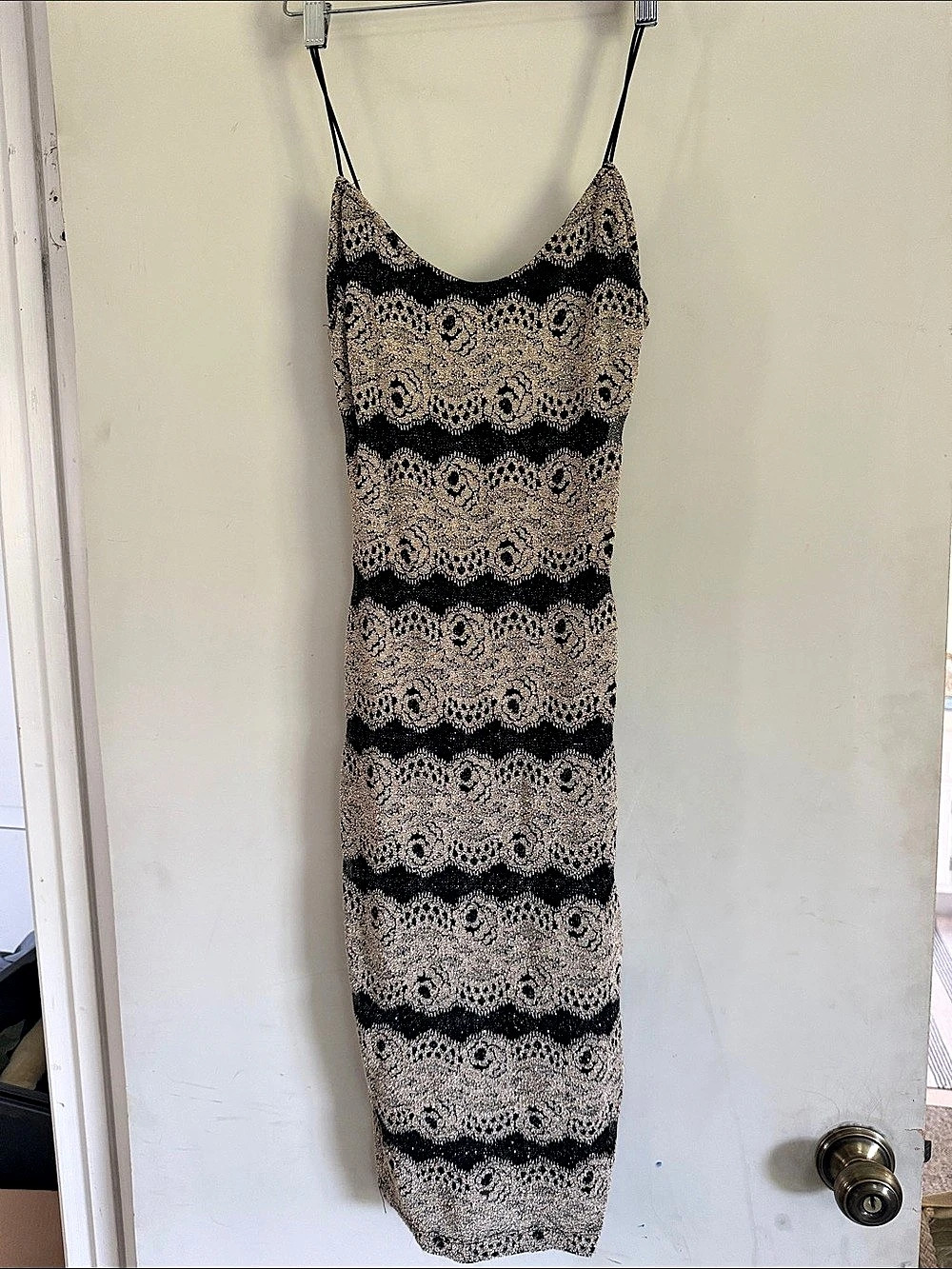 S/C by Chico Floral Lace Maxi Dress in Black & Gold
